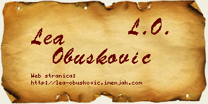 Lea Obušković vizit kartica